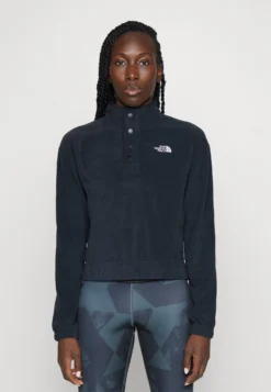 The North Face Homesafe Snap Neck Felpa In PileBlack Donna Felpe TH341G07U-Q11