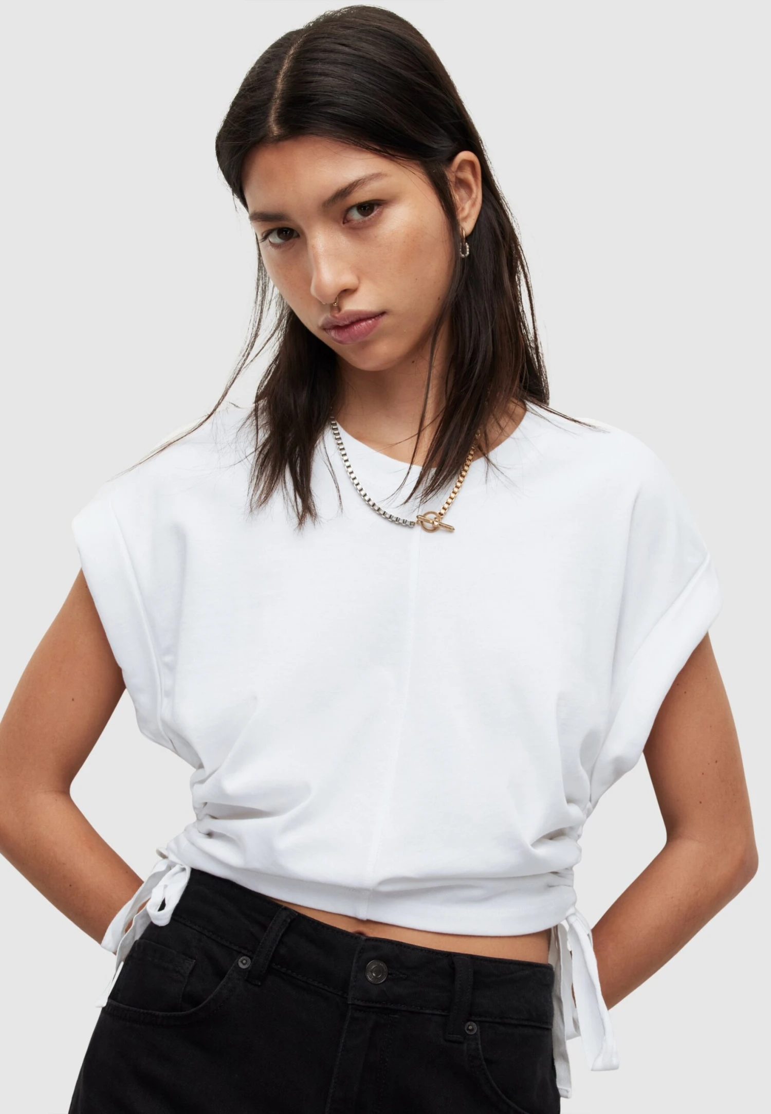 AllSaints Mira T-Shirt BasicWhite Donna T-shirt E Top A0Q21D0FD-A11 1 AllSaints Mira T-Shirt BasicWhite Donna T-shirt E Top A0Q21D0FD-A11