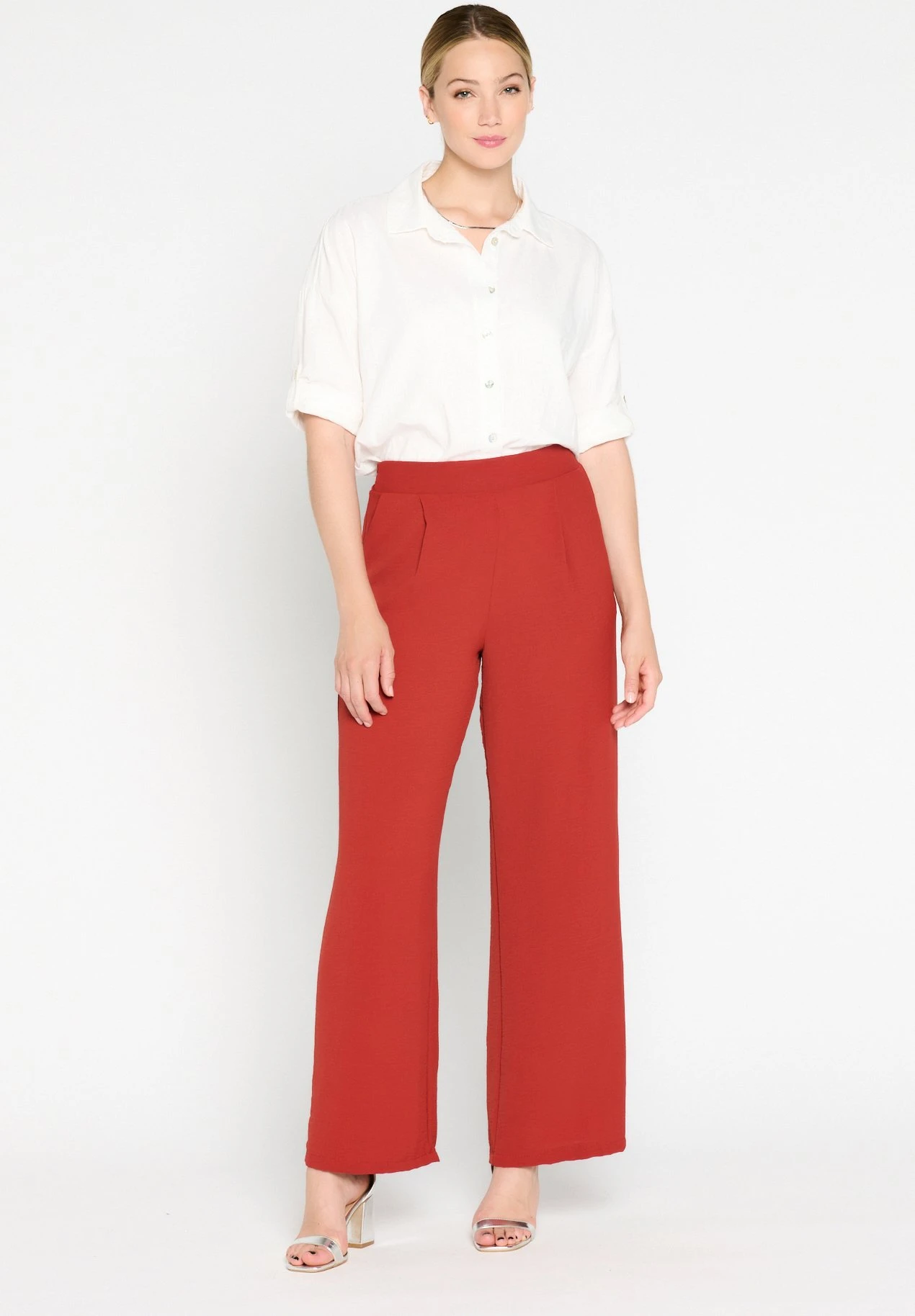 LOLALIZA WidePantaloniTerracotta Donna Pantaloni L4U21A05G-O11 2 LOLALIZA WidePantaloniTerracotta Donna Pantaloni L4U21A05G-O11 - immagine 2