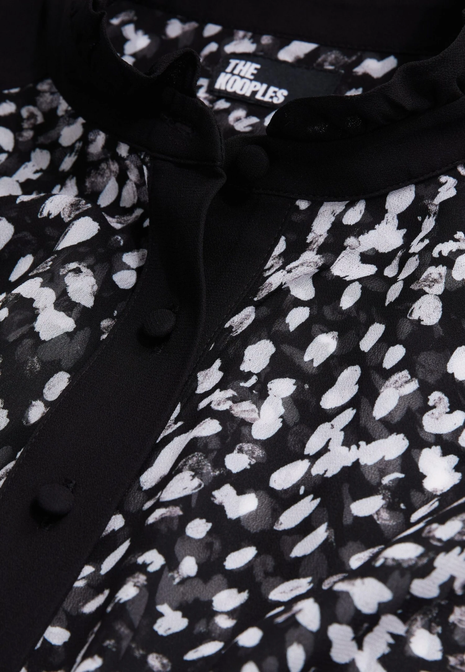 THE KOOPLES Printed With Contrasting DetailsCamicettaBlack White Donna Camicie E Bluse THA21E0DS-Q11 2 THE KOOPLES Printed With Contrasting DetailsCamicettaBlack White Donna Camicie E Bluse THA21E0DS-Q11 - immagine 2