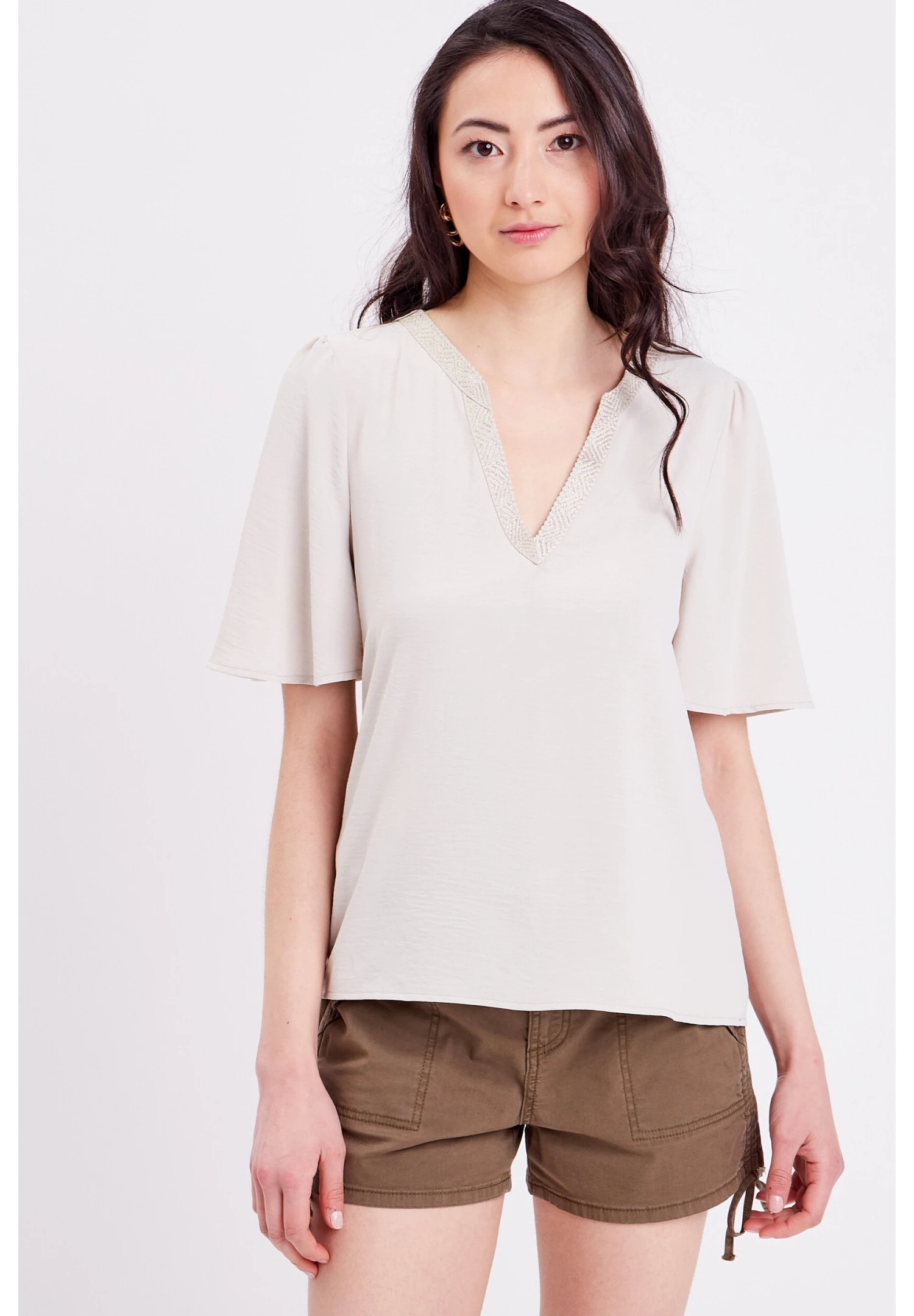 Kurzen ÄrmelnCamicettaSable Donna Camicie E Bluse C2P21E0BC-B11 1 Kurzen ÄrmelnCamicettaSable Donna Camicie E Bluse C2P21E0BC-B11