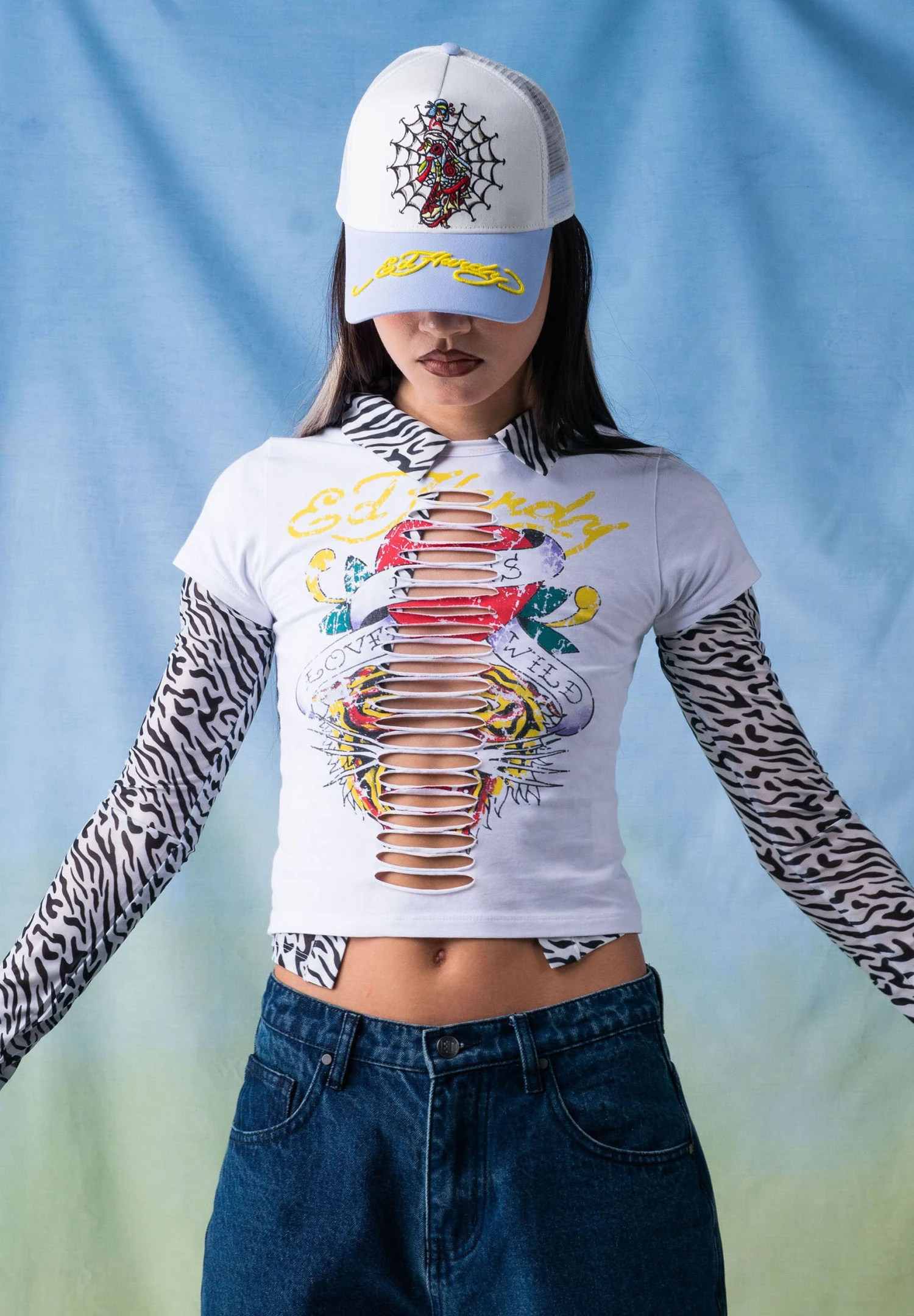 Ed Hardy Love-Runs-WildT-Shirt Con StampaWashed White Donna T-shirt E Top ED221D01I-A11 4 Ed Hardy Love-Runs-WildT-Shirt Con StampaWashed White Donna T-shirt E Top ED221D01I-A11 - immagine 4