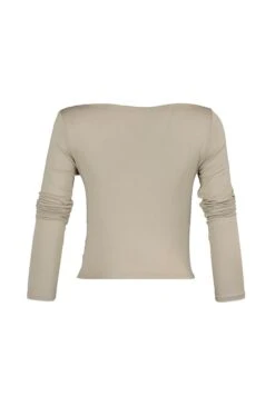 Trendyol Maglietta A Manica LungaBeige Donna T-shirt E Top TRU21E0YA-B11 -Vendite Next 815934191a514e5fb8805c4683483f48