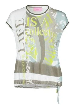 Betty Barclay Mit TunnelzugT-Shirt Con StampaKhaki White Donna T-shirt E Top 2BE21D0XZ-N11 -Vendite Next 823784fff3994ef18c2d437cf0663b58