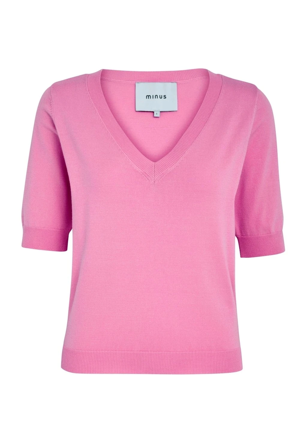 Minus Mimilla V- Neck Knit Tee 1T-Shirt BasicSuper Pink Donna T-shirt E Top M0721D01T-J11 5 Minus Mimilla V- Neck Knit Tee 1T-Shirt BasicSuper Pink Donna T-shirt E Top M0721D01T-J11 - immagine 5