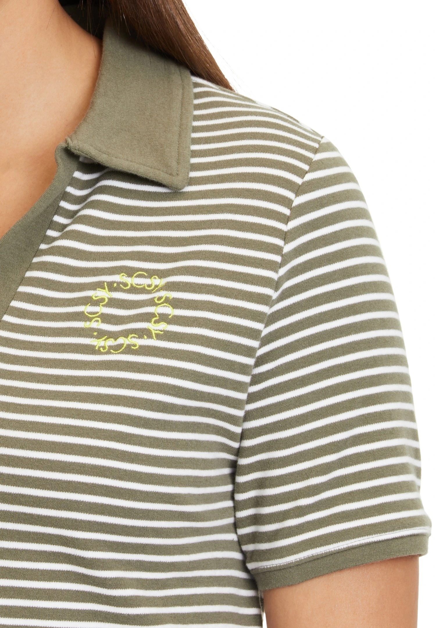 Betty Barclay Mit RingelPoloKhaki White Donna T-shirt E Top 2BE21D0XQ-M11 7 Betty Barclay Mit RingelPoloKhaki White Donna T-shirt E Top 2BE21D0XQ-M11 - immagine 7