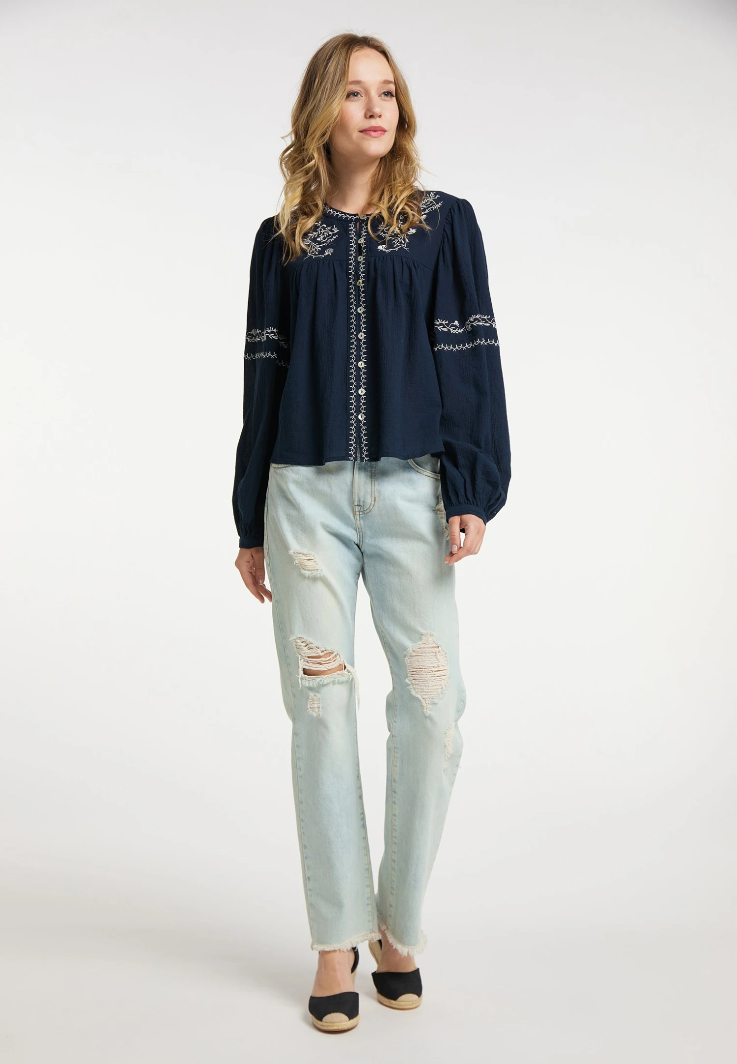 Dreimaster FumoCamiciaMarine Donna Camicie E Bluse 4DR21E06P-K11 2 Dreimaster FumoCamiciaMarine Donna Camicie E Bluse 4DR21E06P-K11 - immagine 2