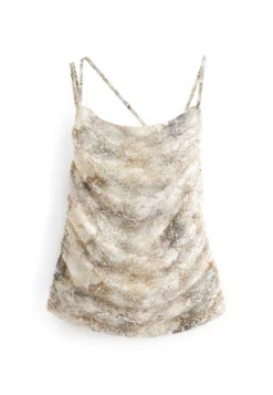 Next Mesh Draped Ruched Cami TopTopSnake Print Donna T-shirt E Top NX321D1K4-B11 -Vendite Next 87de167def4f4362a119c9097ea66b14 scaled