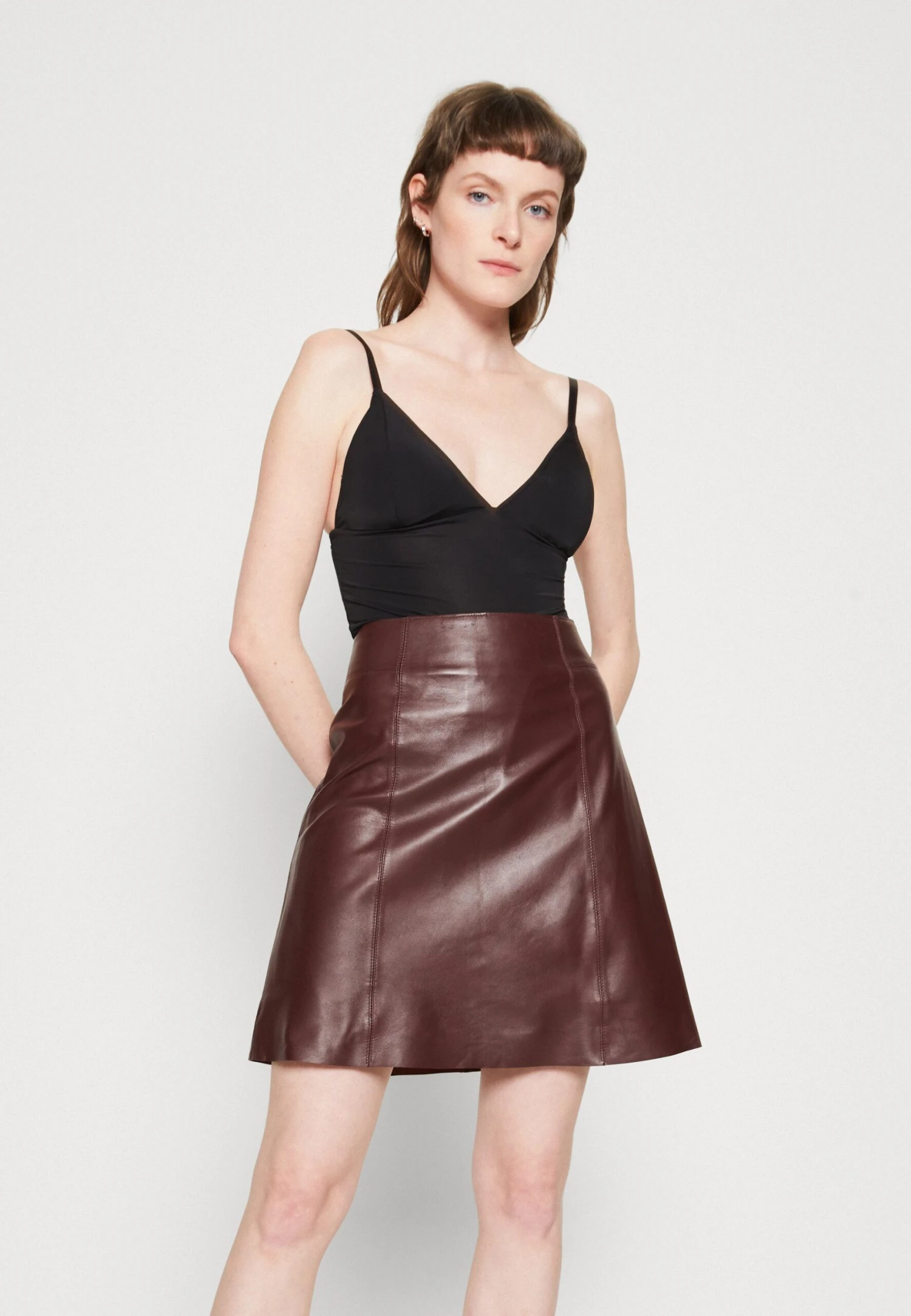 Selected Femme Slfnew Ibi Mw B Noos - Gonna A Campana - Wine 4 Selected Femme Slfnew Ibi Mw B Noos - Gonna A Campana - Wine - immagine 4