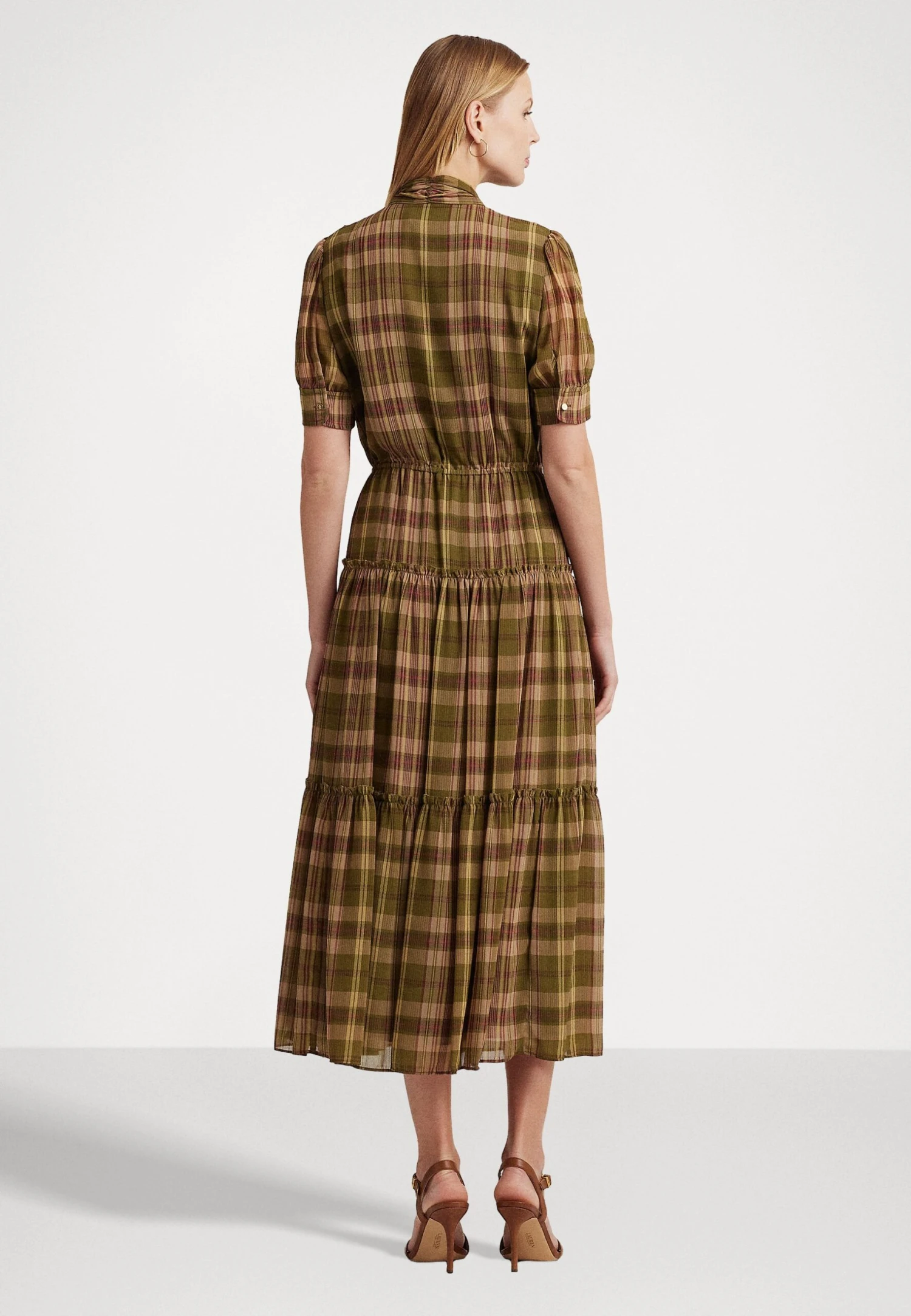 Rinofia Elbow Sleeve Day DressVestito EstivoOlive Multi Donna Vestiti LAR21C04W-N11 3 Rinofia Elbow Sleeve Day DressVestito EstivoOlive Multi Donna Vestiti LAR21C04W-N11 - immagine 3