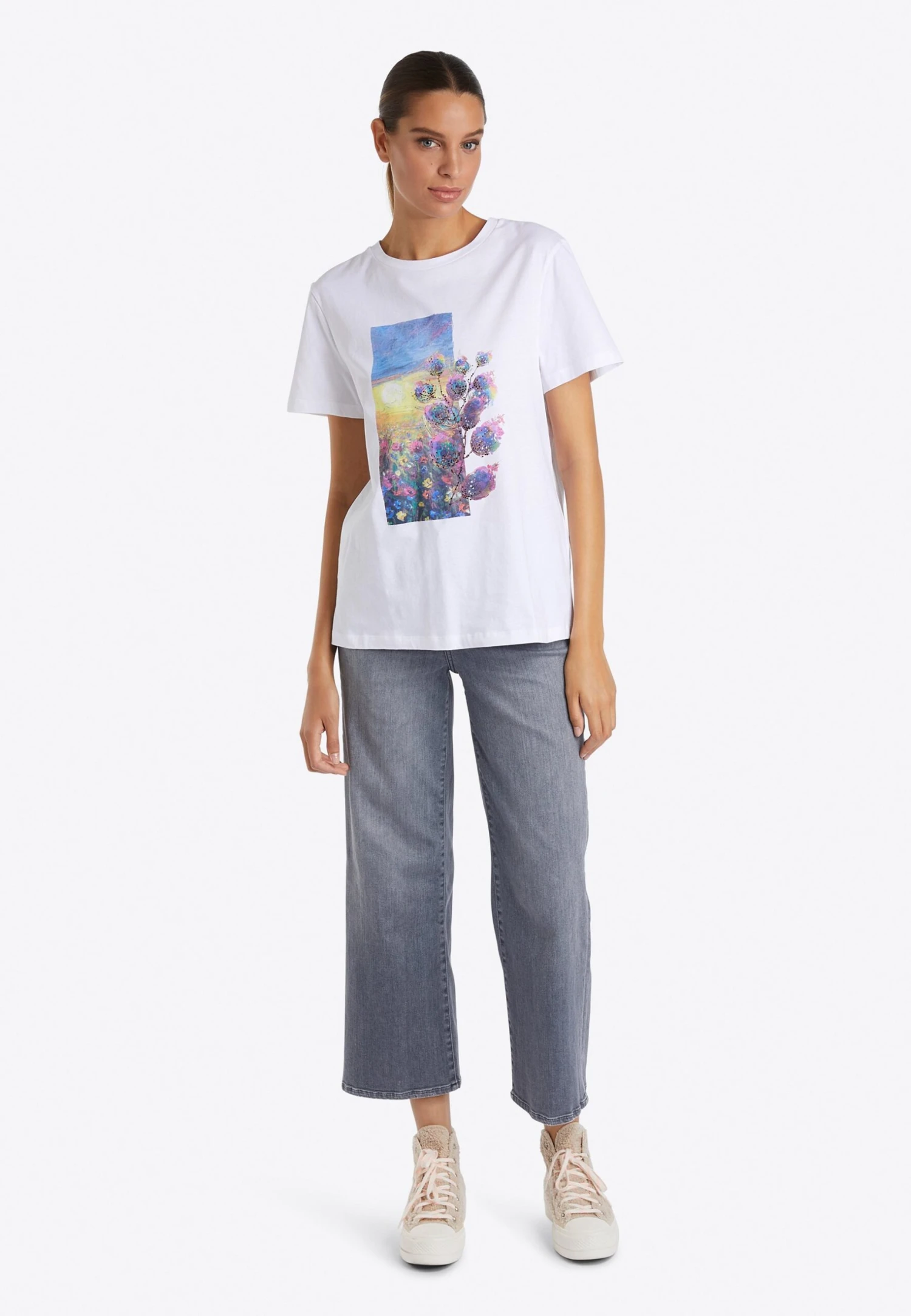 Rich&royal Mit Print Und StrassT-Shirt Con StampaWhite Donna T-shirt E Top RI521D0NF-A11 2 Rich&royal Mit Print Und StrassT-Shirt Con StampaWhite Donna T-shirt E Top RI521D0NF-A11 - immagine 2