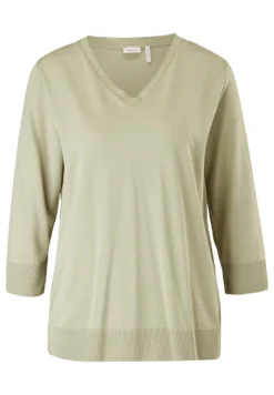 S.Oliver BLACK LABEL Mit RippdetailsMaglietta A Manica LungaLight Khaki Donna T-shirt E Top SOA21D0B4-M11 -Vendite Next 9a2e804663014321a65f0e780d782767 scaled