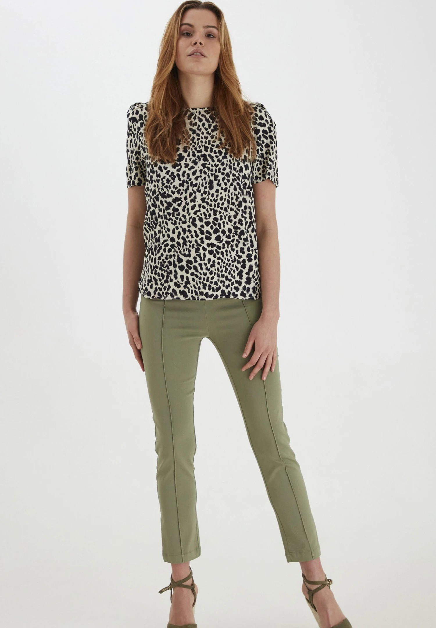 B.young Bydixi Cigaret PantsPantaloniOil Green Donna Pantaloni BY221A05T-M11 2 B.young Bydixi Cigaret PantsPantaloniOil Green Donna Pantaloni BY221A05T-M11 - immagine 2