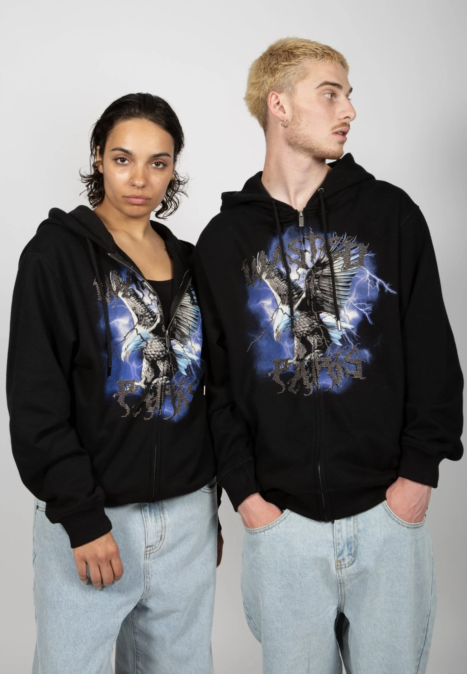 Hoodie Zip Ace UnisexFelpa Con ZipBlack Donna Felpe WAT210097-Q11 1 Hoodie Zip Ace UnisexFelpa Con ZipBlack Donna Felpe WAT210097-Q11