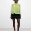 ADOLFO DOMINGUEZ Semitransparent CamiciaWhite Green Donna Camicie E Bluse ADL21E028-A11