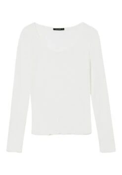 Dscollo Ampio UnitaMaglietta A Manica LungaBianco Donna T-shirt E Top CSM21D01H-A11