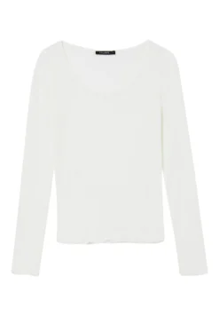 Dscollo Ampio UnitaMaglietta A Manica LungaBianco Donna T-shirt E Top CSM21D01H-A11