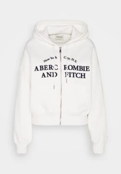 Abercrombie & Fitch Long Life Logo HoodedFelpa Con ZipCloud Dancer Off White Donna Felpe A0F21J05D-A11 -Vendite Next a35877f4a559471996baac374ae54ce7
