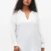 Zizzi Long-Sleeved With Lace DetailCamicettaBright White Donna Camicie E Bluse Z1721E2LZ-A11