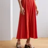 B.young Bydeson Skirt - Gonna A Campana - Aurora Red
