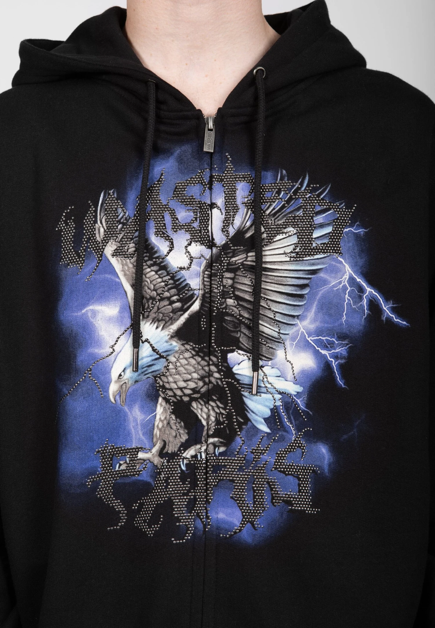 Hoodie Zip Ace UnisexFelpa Con ZipBlack Donna Felpe WAT210097-Q11 5 Hoodie Zip Ace UnisexFelpa Con ZipBlack Donna Felpe WAT210097-Q11 - immagine 5