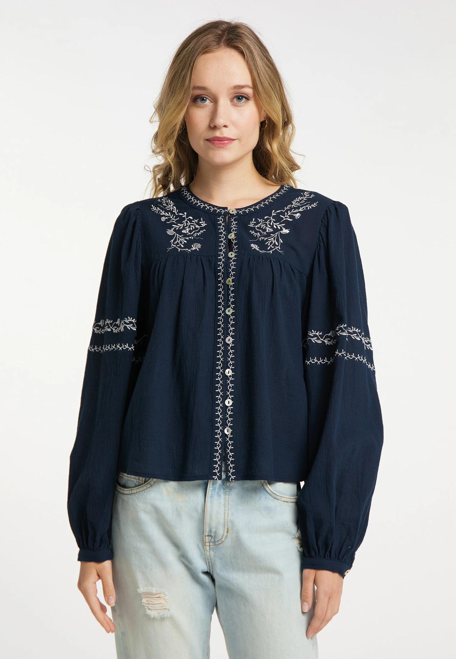 Dreimaster FumoCamiciaMarine Donna Camicie E Bluse 4DR21E06P-K11 1 Dreimaster FumoCamiciaMarine Donna Camicie E Bluse 4DR21E06P-K11