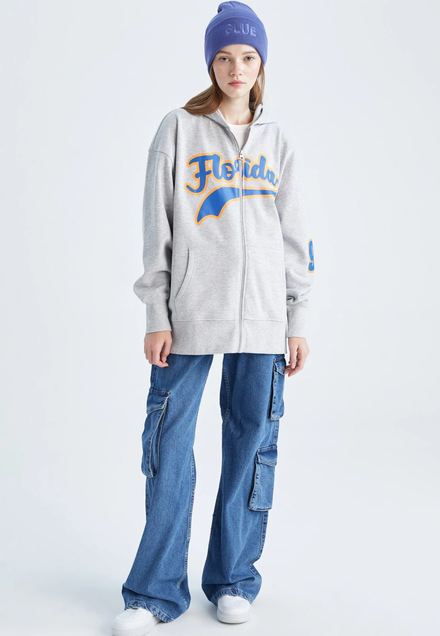 DeFacto Fit Combination Clothing - Felpa Con Zip - Grey 2 DeFacto Fit Combination Clothing - Felpa Con Zip - Grey - immagine 2