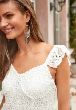 Next Sweetheart Neck Crochet Midi DressVestito EstivoWhite Donna Vestiti NX321C3EC-A11 -Vendite Next aafcd357db484601bb87a3c189aabe09