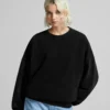 BERSHKA Oversized - Felpa - Black