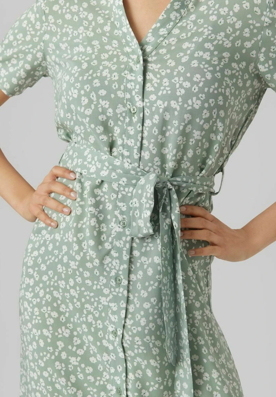 Vero Moda Vmvica S/S Ga Wvn NoosAbito A CamiciaGreen Bay Donna Vestiti VE121C3PV-M12 4 Vero Moda Vmvica S/S Ga Wvn NoosAbito A CamiciaGreen Bay Donna Vestiti VE121C3PV-M12 - immagine 4