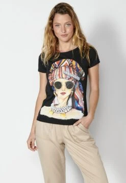 Koroshi Short SleeveT-Shirt Con StampaBlack Donna T-shirt E Top KOL21D07Y-Q11 12 Koroshi Short SleeveT-Shirt Con StampaBlack Donna T-shirt E Top KOL21D07Y-Q11 -Vendite Next b17df5e8714144069dbd558da81aa1b7