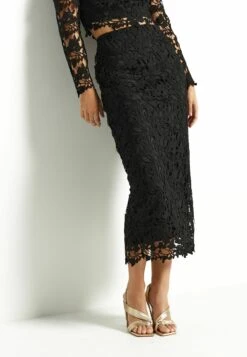 Next Lace Co-Ord Midi SkirtGonna A CampanaBlack Donna Gonne NX321B0IJ-Q11