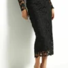 Next Lace Co-Ord Midi SkirtGonna A CampanaBlack Donna Gonne NX321B0IJ-Q11