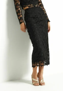 Next Lace Co-Ord Midi SkirtGonna A CampanaBlack Donna Gonne NX321B0IJ-Q11