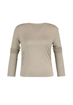 Trendyol Maglietta A Manica LungaBeige Donna T-shirt E Top TRU21E0YA-B11 -Vendite Next b49e67e346694e628480084576deab64