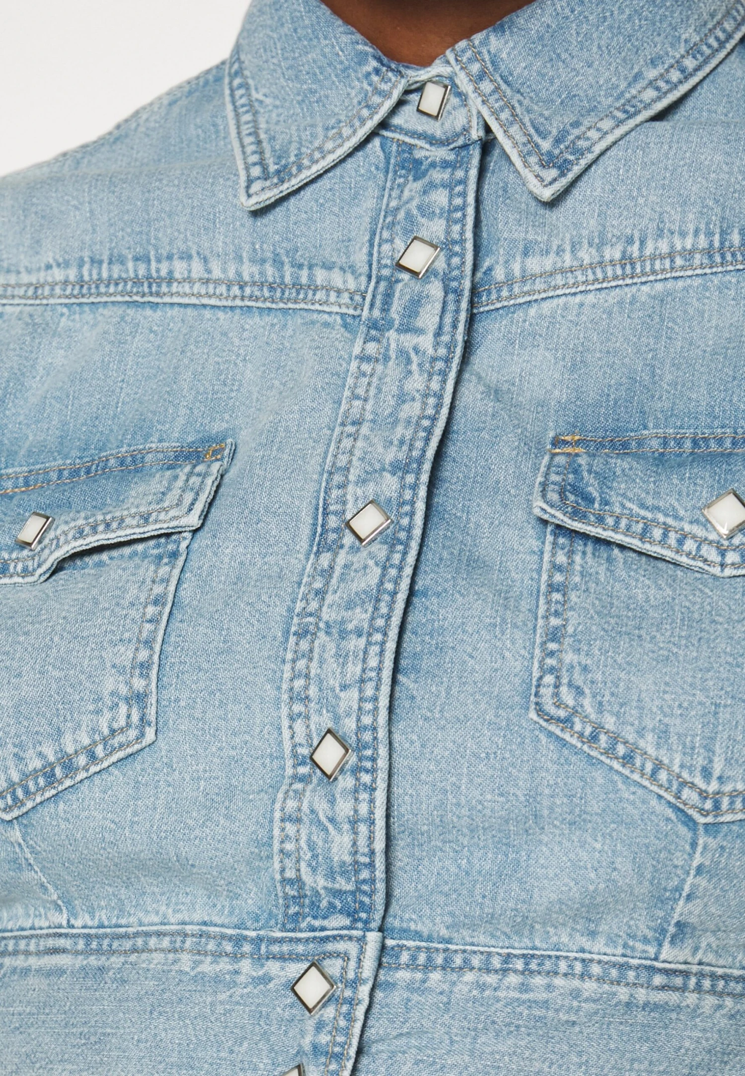 RE/DONE Midriff - Camicia - Blue Mist 7 RE/DONE Midriff - Camicia - Blue Mist - immagine 7