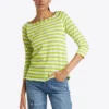 Rich&royal Mit Streifen - Maglietta A Manica Lunga - Chartreuse
