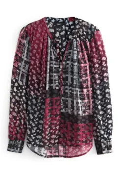 Next V-Neck Zip Detail CamicettaBlack Red Floral Check Donna Camicie E Bluse NX321E23A-Q11 -Vendite Next b932cb2d180b4bba91a6a5de42866ee3 scaled