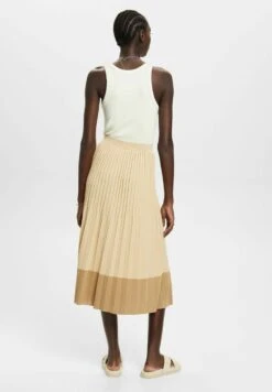 ESPRIT Plissierter- Gonna A Campana - Light Beige -Vendite Next ba9f7a43f2b94dda8a2cb893d3745eaf