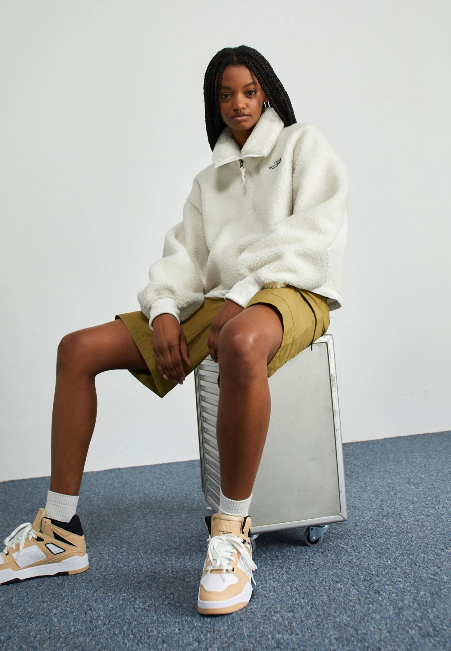 The North Face Platte High 1/4 ZipFelpa In PileGardenia White Donna Felpe TH321J016-A11 2 The North Face Platte High 1/4 ZipFelpa In PileGardenia White Donna Felpe TH321J016-A11 - immagine 2