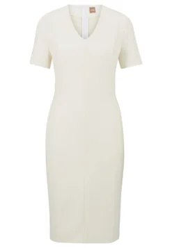 Boss V-Neck Business Dress With Short Sleeves And Full Length Zipper At The BackTubinoOpen White Donna Vestiti BB121C0SU-A11 -Vendite Next bf7d41cf3b114be3b67a4d0ff82c2739 scaled