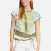 Betty Barclay Mit TunnelzugT-Shirt Con StampaKhaki White Donna T-shirt E Top 2BE21D0XZ-N11