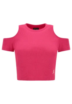Freddy Crop Slim Fit In Con Oblò Sulle SpalleT-Shirt BasicFuxia Donna T-shirt E Top F1941D06F-J11