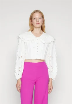 Farm Rio Richelieu Big Collar BlouseCamicettaOffwhite Donna Camicie E Bluse F0I21E02V-T11