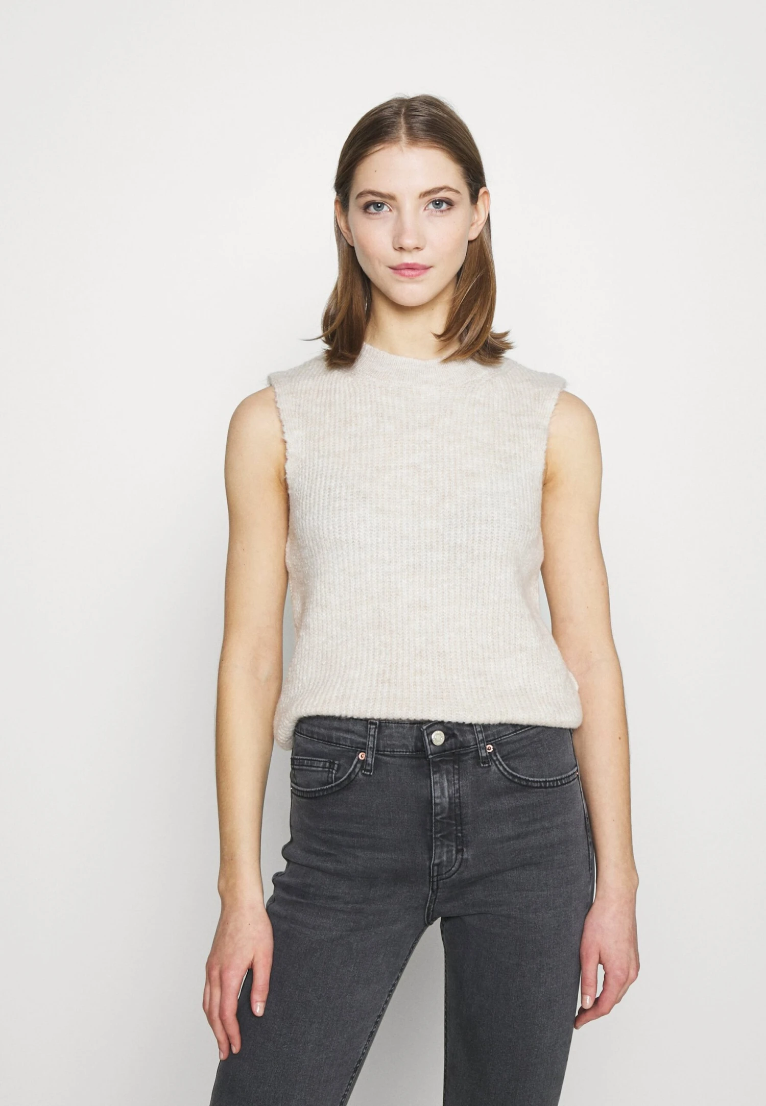 Vero Moda VmolinaTopBirch Melange Donna T-shirt E Top VE121I1MB-B11 1 Vero Moda VmolinaTopBirch Melange Donna T-shirt E Top VE121I1MB-B11