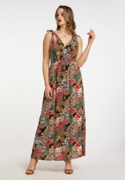 Faina MiokiVestito LungoRot Mehrfarbig Donna Vestiti FAB21C06K-T11