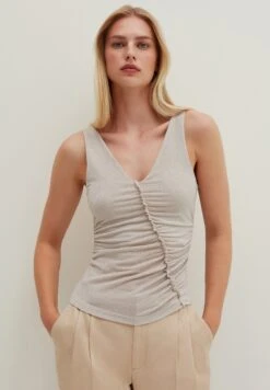 Stefanel With GatheringTopGrey Donna T-shirt E Top S5721E045-C11