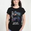 Marvel The Falcon And The Winter Soldier Walker HeroT-Shirt Con StampaBlack Donna T-shirt E Top H3A21E06L-Q11