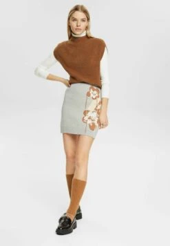 ESPRIT Mit Floralem Jacquard-Muster - Minigonna - Light Grey New -Vendite Next d98fe720626241d39c519b2189eac3ce