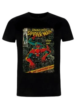 Marvel Spider Man Classic Spidey Front Cover - T-Shirt Con Stampa - Black
